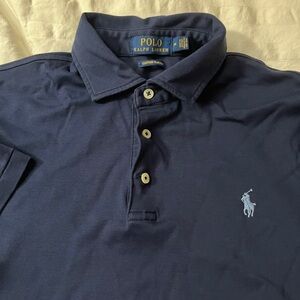 Polo by Ralph Lauren Blue Polo Shirt with Classic Collar and Embroidered Logo